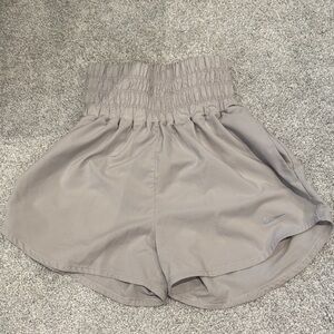 Nike Women's Ultra High-Rise Gray Dri-FIT Shorts
